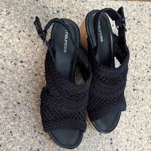 Maurices Black Crochet Women's Sandals